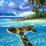 Blue Sea Turtle - DIY Painting By Numbers Kit