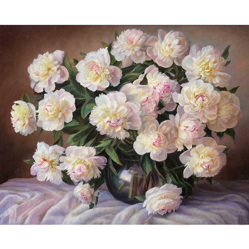 White Roses - DIY Painting By Numbers Kit