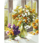 Flower Window - DIY Painting By Numbers Kit