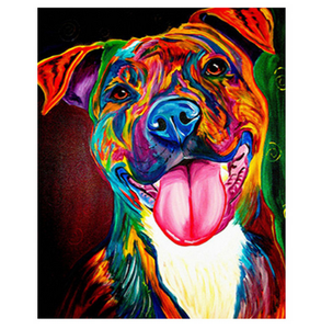 Happy Dog Colors - DIY Painting By Numbers Kit