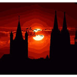 Red Sky Church - DIY Painting By Numbers Kit