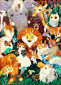 Animal Family - DIY Painting By Numbers Kit