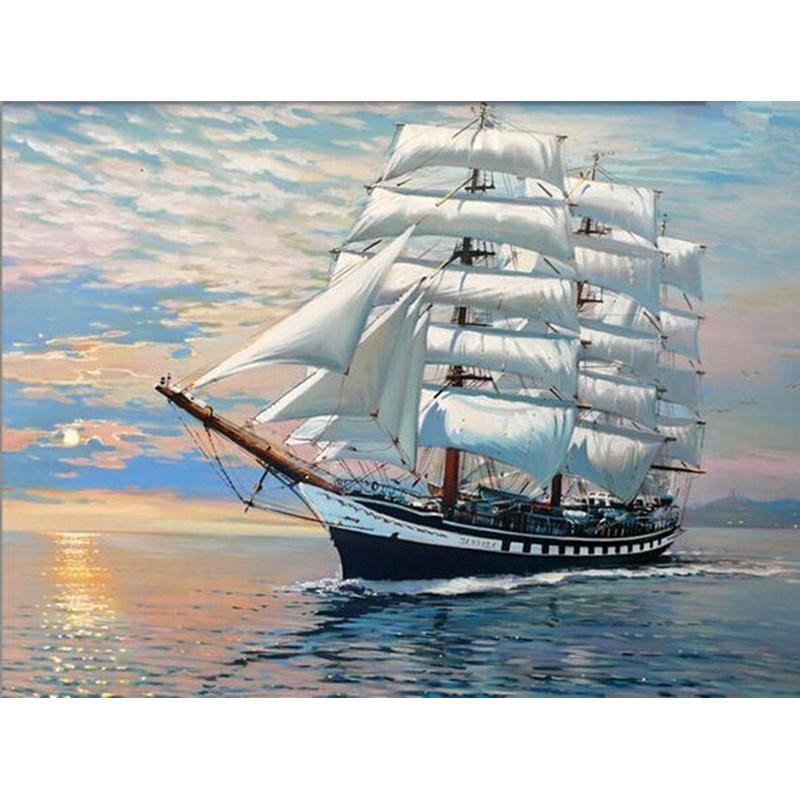 Sunset Ship - DIY Painting By Numbers Kits