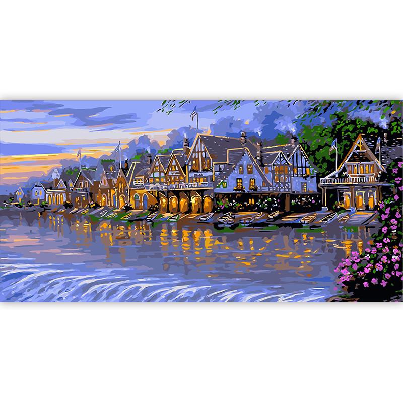 Beautful City Sunset - DIY Painting By Numbers Kit