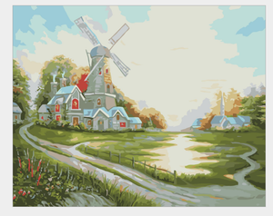 City Windmill - DIY Painting By Numbers Kit