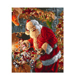 Laughing Santa With The Gifts - DIY Painting By Numbers Kit