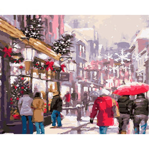 Christmas Shopping - DIY Painting By Numbers Kit