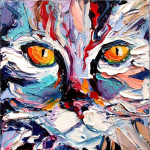 Cat Face Painting - DIY Painting By Numbers Kit