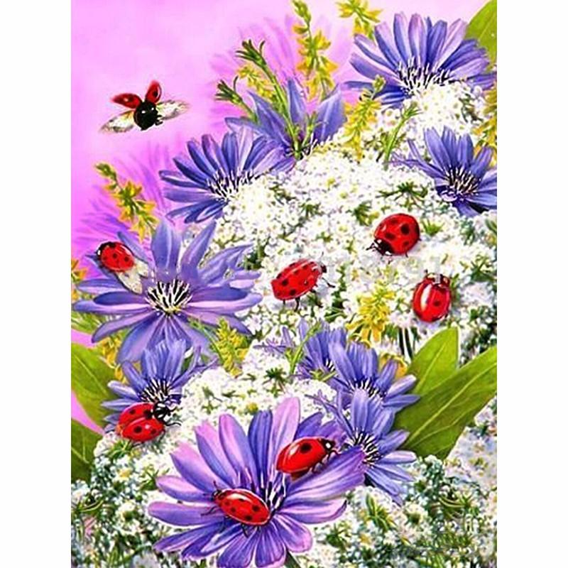 Lady Bug Family - DIY Painting By Numbers Kit