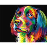 Multi-Color Dog Art - DIY Painting By Numbers Kit