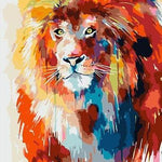 Color Lion Painting- DIY Painting By Numbers Kit