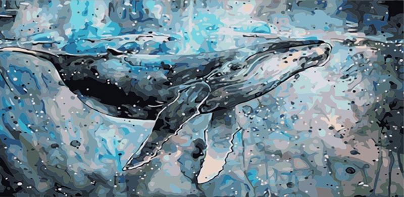 Whale in Ocean - DIY Painting By Numbers Kit