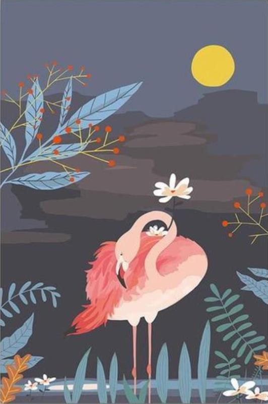 Flamingo Garden - DIY Painting By Numbers Kit