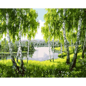 Lake in a Forest - DIY Painting By Numbers Kits