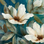 White Flowers & Leaves - DIY Painting By Numbers Kit