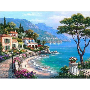 Town by the Seashore - DIY Painting By Numbers Kits