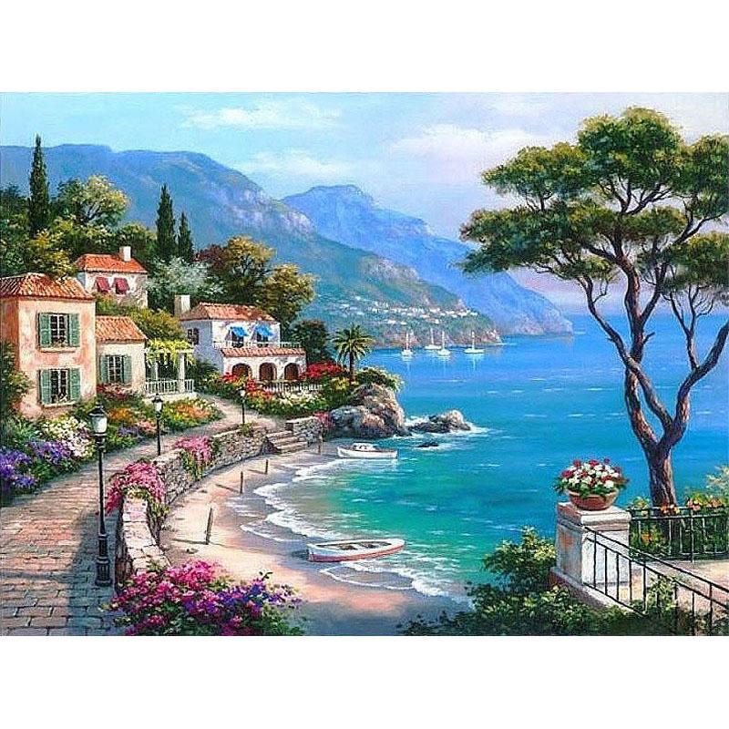 Mediterranean Landscape - DIY Painting By Numbers Kit