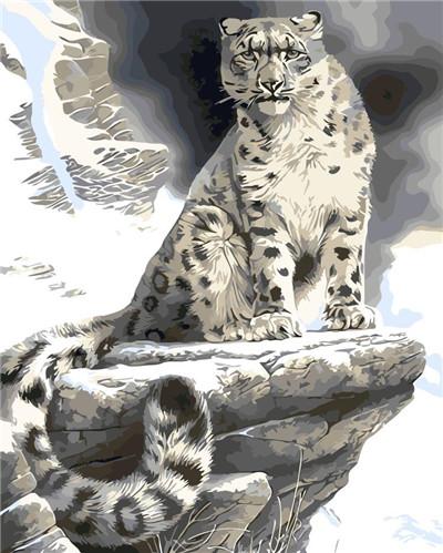 Cheetah in Snow - DIY Painting By Numbers Kit