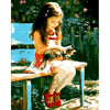 Child and her Cat - DIY Painting By Numbers Kits