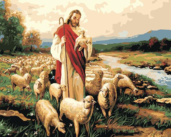 Jesus The Shepherd - DIY Painting By Numbers Kit