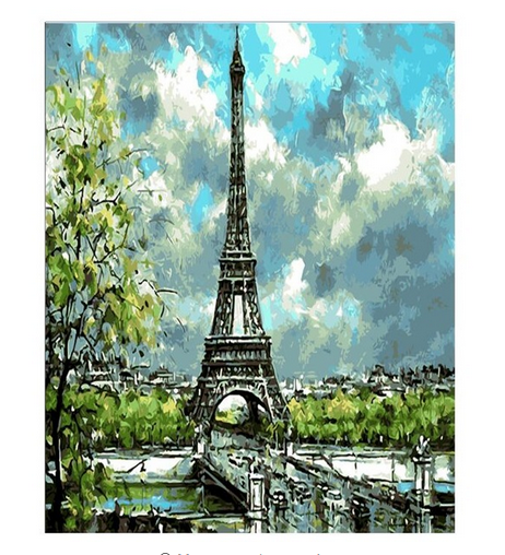 Eiffel Tower Lights - DIY Painting By Numbers Kit