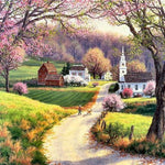 Village Roads - DIY Painting By Numbers Kit