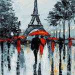 Walking To Eiffel Tower - DIY Painting By Numbers Kit