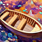 Lone Boat Colors - DIY Painting By Numbers Kit