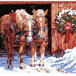 Horses in Winter - DIY Painting By Numbers Kit