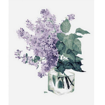 Purple Flowers & Vase - DIY Painting By Numbers Kit