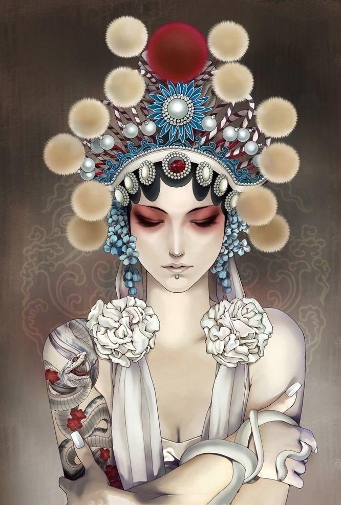 Chinese Opera Girl - DIY Painting By Numbers Kit