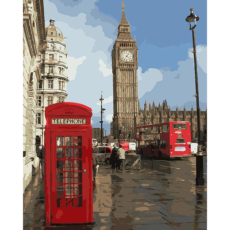 Telephone In London - DIY Painting By Numbers Kit