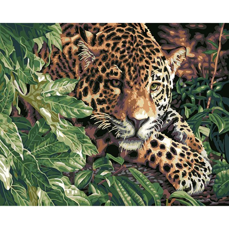 Leopard Resting - DIY Painting By Numbers Kit