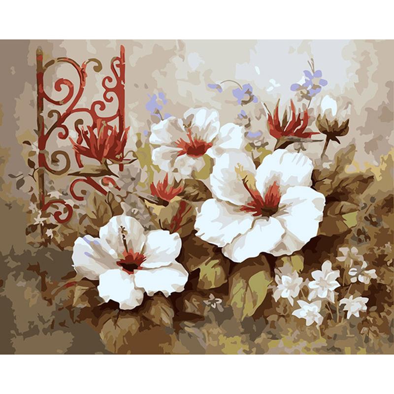 Acrylic Flowers Paintings - DIY Painting By Numbers Kit