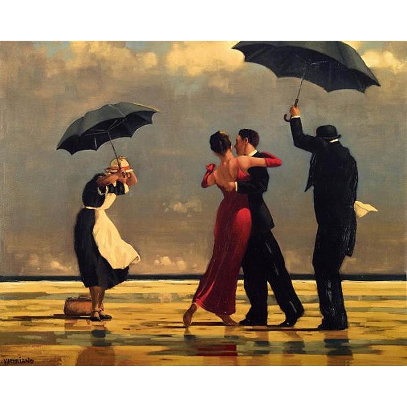 Couple Dancing In Rain - DIY Painting By Numbers Kit