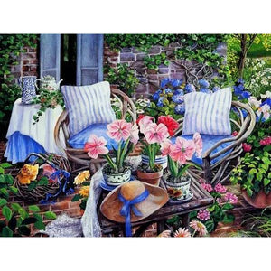 Tea In The Garden - DIY Painting By Numbers Kit