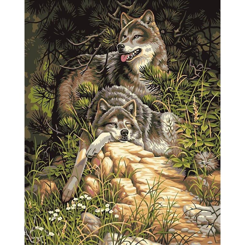 Sleepy Wolves - DIY Painting By Numbers Kits