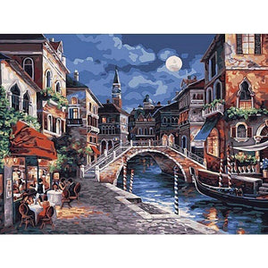 Bridge under the Moon - DIY Painting By Numbers Kits