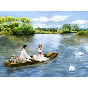 Couple On The Boat - DIY Painting By Numbers Kit