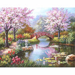 A Beautiful Sakura Valley - DIY Painting By Numbers Kit