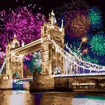 London Bridge Fireworks - DIY Painting By Numbers Kit