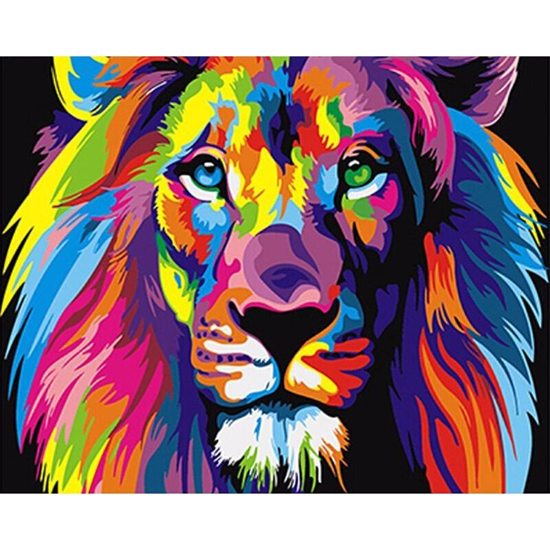 Colorful Lion - DIY Painting By Numbers Kits