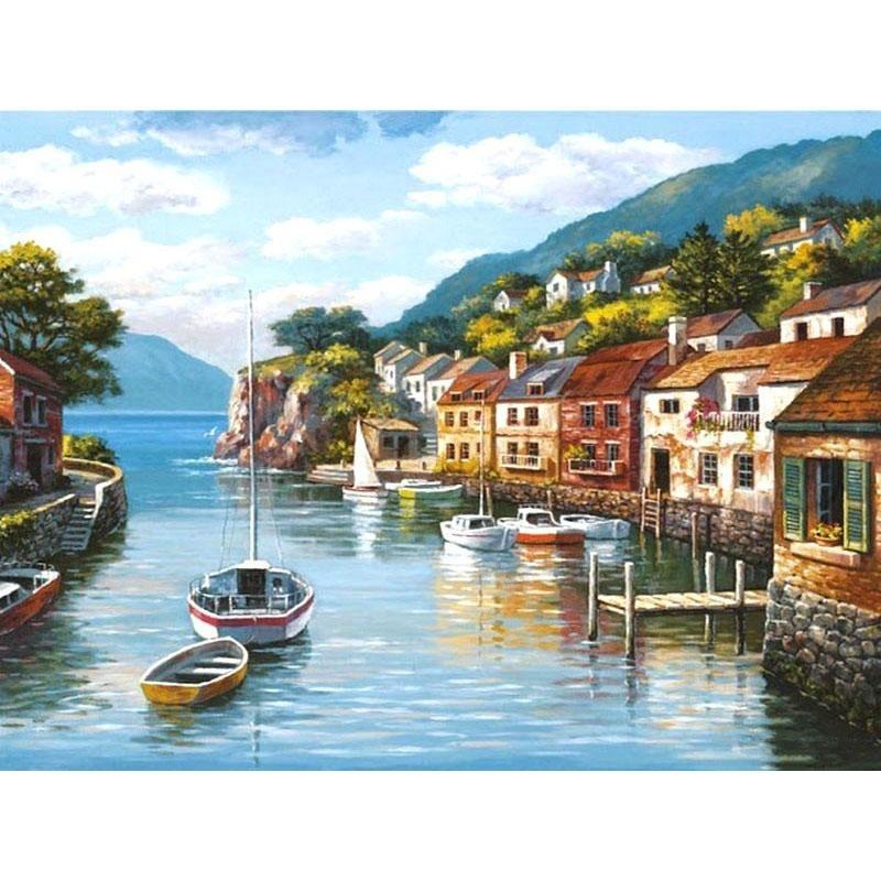 Lake Boating - DIY Painting By Numbers Kits