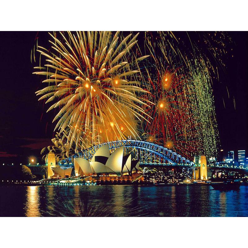 Fireworks At Opera House - DIY Painting By Numbers Kit