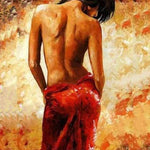 Lady In Red - DIY Painting By Numbers Kit