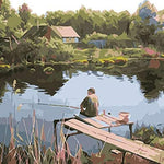 Fishing In The Village - DIY Painting By Numbers Kit