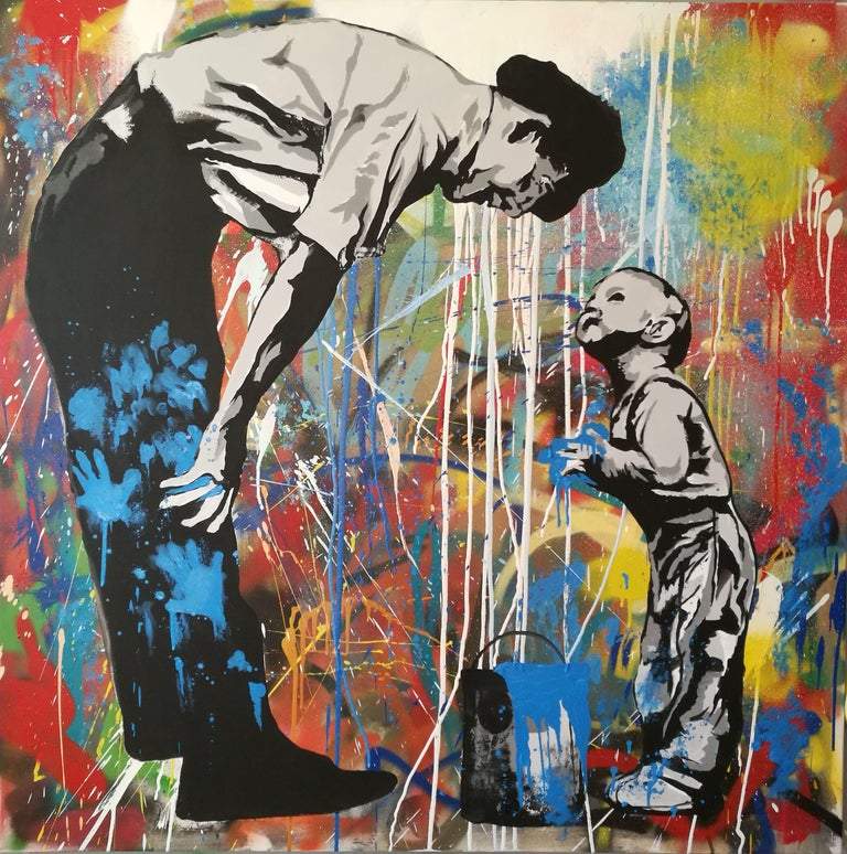 Abstract Father And Son - DIY Painting By Numbers Kit