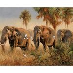 Group Of Elephants - DIY Painting By Numbers Kit