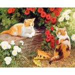 Kittens in a Garden - DIY Painting By Numbers Kits