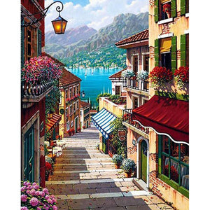 Vintage Lakeside City - DIY Painting By Numbers Kit